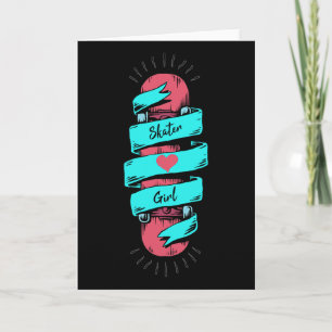 Skater Girl Skateboarding Fan weiblich Skateboarde Karte