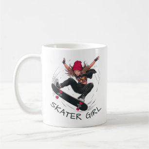 Skater Girl Skateboarding Kaffeetasse