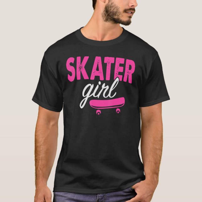 Skater Girl Skateboarding Skater Skate Board Girl T-Shirt (Vorderseite)