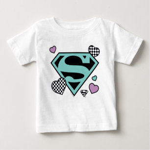 Skater Girl Supergirl Herz S Schild Baby T-shirt