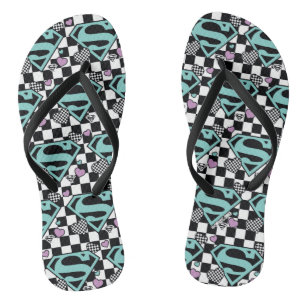 Skater Girl Supergirl Herz S Schild Flip Flops