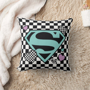 Skater Girl Supergirl Herz S Schild Kissen