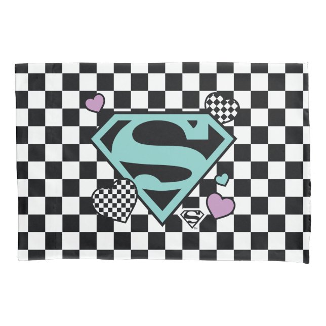 Skater Girl Supergirl Herz S Schild Kissenbezug (Vorderseite)
