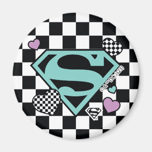 Skater Girl Supergirl Herz S Schild Magnet