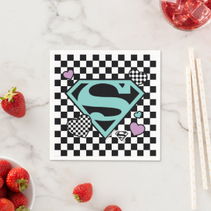 Skater Girl Supergirl Herz S Schild Serviette