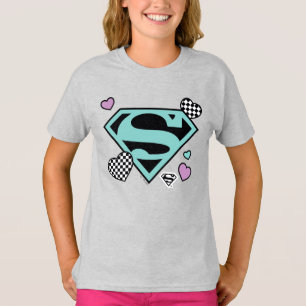 Skater Girl Supergirl Herz S Schild T-Shirt