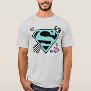 Skater Girl Supergirl Herz S Schild T-Shirt