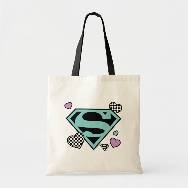 Skater Girl Supergirl Herz S Schild Tragetasche (Vorne)