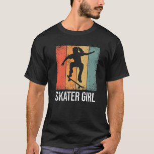 Skater Girl Vintage Skate Skateboard Frauen Mädche T-Shirt