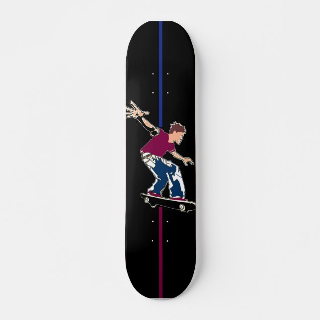 Skater im Dunkeln - Skateboard (Vorne)