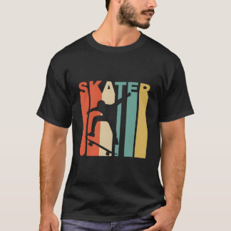 Skater im Stil der 1970er Jahre Skateboarder Skate T-Shirt