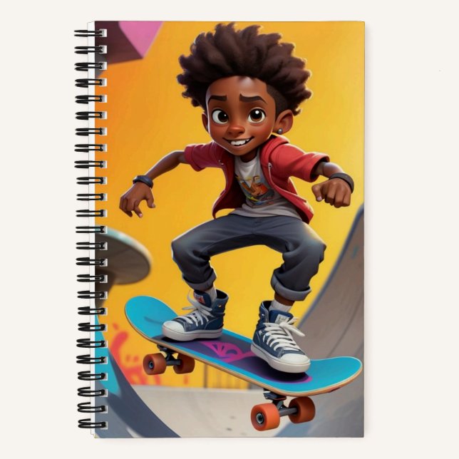 Skater Junge Notizbuch (Vorderseite)