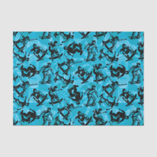 Skater-JungeSkateboarders blau Seidenpapier