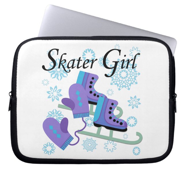 Skater-Mädchen Laptopschutzhülle (Vorderseite)