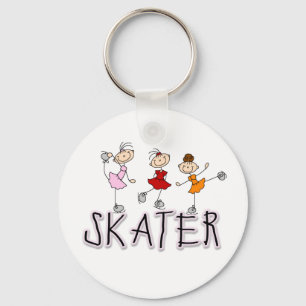Skater-Mädchen Schlüsselanhänger
