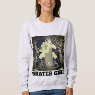 SKATER-MÄDCHEN SKATEBOARDING T - Shirts