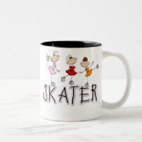Skater-Mädchen-Strichmännchen-Tasse