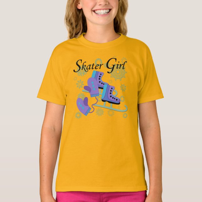 Skater-Mädchen T-Shirt (Vorderseite)