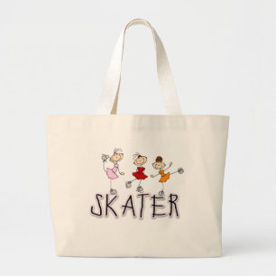 Skater-Mädchen-T - Shirts und Geschenke Jumbo Stoffbeutel