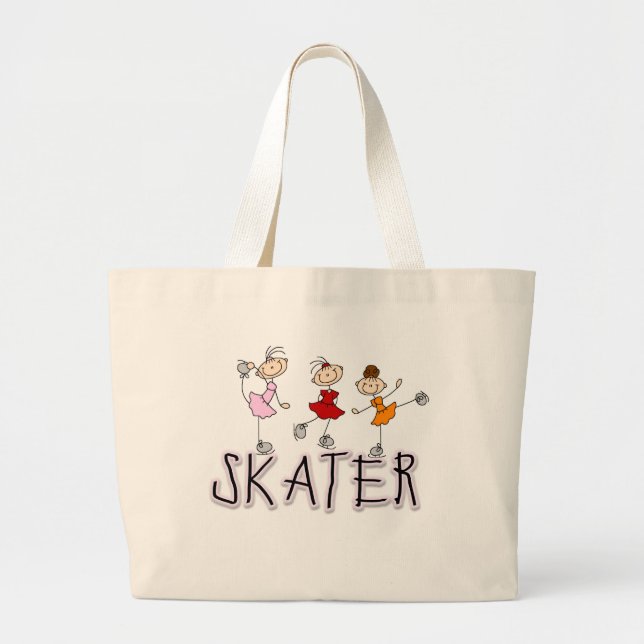 Skater-Mädchen-T - Shirts und Geschenke Jumbo Stoffbeutel (Vorne)