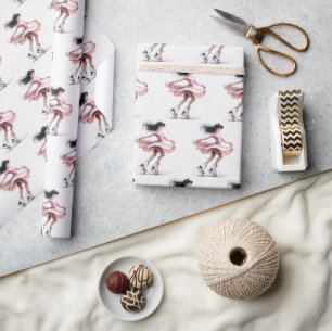 Skater mit rosa eisfarbenen Skaten Geschenkpapier