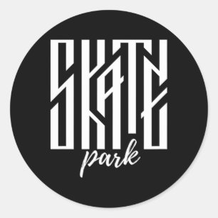 Skater mit Spaß beim Pro Skateboarding Leben Gesch Runder Aufkleber