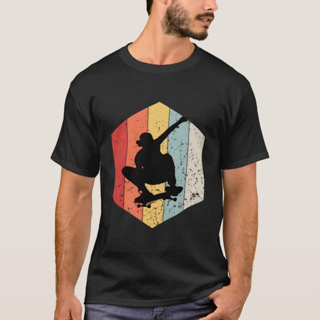 Skater mit Spaß beim Skateboardfahren N Skater T-Shirt (Vorderseite)