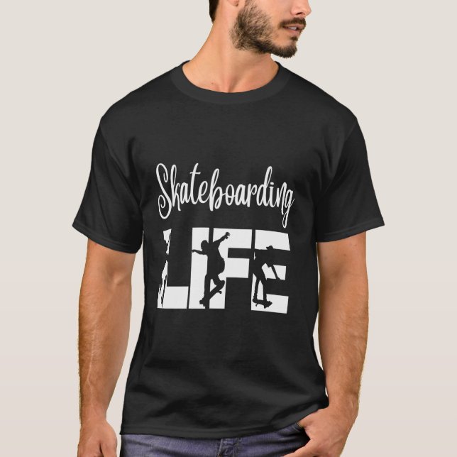 Skater mit Spaß für Skateboarden Lebensspende für T-Shirt (Vorderseite)