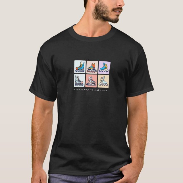 Skater mit Spaß Pro Roller Skate Girls Roller T-Shirt (Vorderseite)