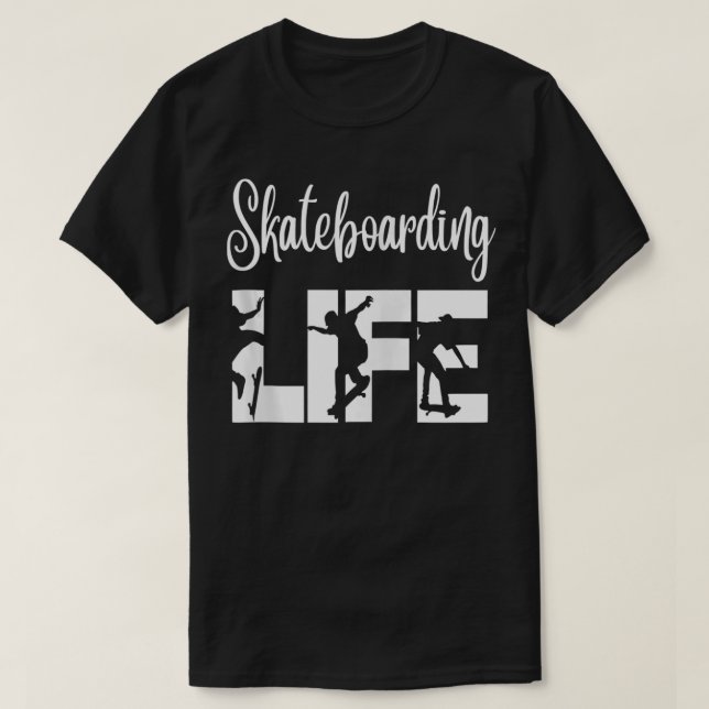 Skater mit Spaß Pro Skateboarding-Lebensspende T-Shirt (Design vorne)