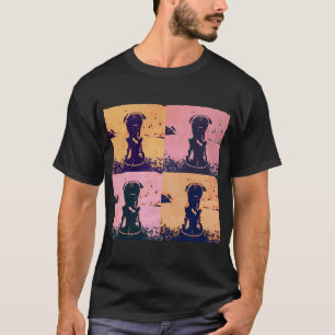Skater Mops Hund Pop Art T-Shirt