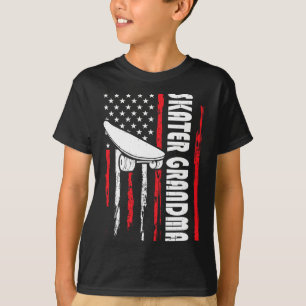 Skater Oma Lustig Skaten Skateboard fahren Typ USA T-Shirt