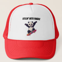 Skater Panda Cap – Cartoon Kinder Mütze