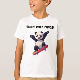 Skater Panda Kinder T-Shirt – Cartoon Tee