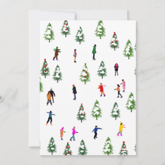 Skater  Pine Wand Skaten Weihnachten Einladung