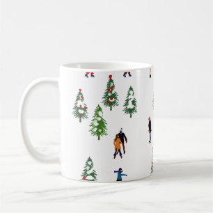 Skater Pine Wand Skaten Weihnachten Kaffeetasse