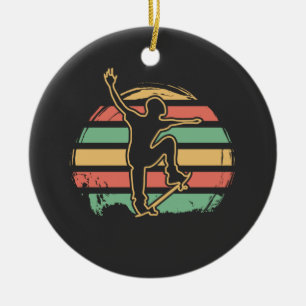 Skater Retro Keramik Ornament