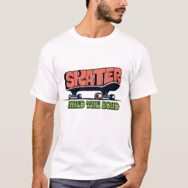 Skater Shred the Road – Retro 70er Skateboarding  T-Shirt
