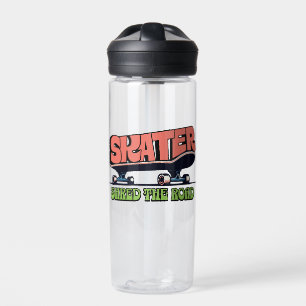 Skater Shred the Road – Retro 70er Skateboarding  Trinkflasche