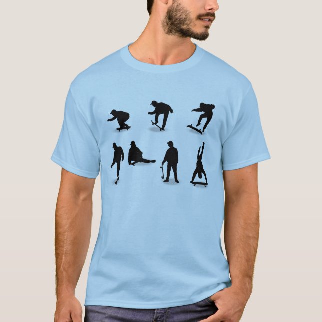 Skater-Silhouetten T-Shirt (Vorderseite)
