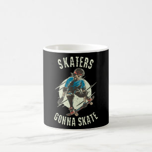 Skater Skate Skeleton Skateboarder Kaffeetasse