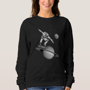 Skater Skateboard Skateboard Astronaut Lampe Makeu Sweatshirt