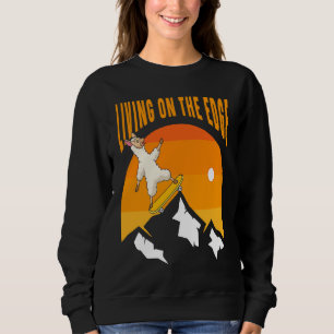 Skater Skateboarder Skateboarding Skateboard Lama Sweatshirt