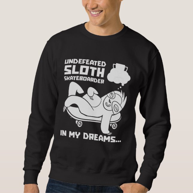 Skater Skateboarding Skateboarder Skateboard Sloth Sweatshirt (Vorderseite)
