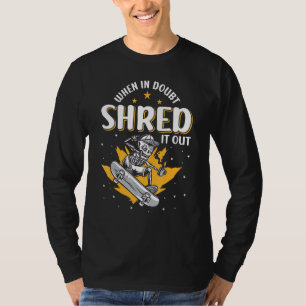 Skater Skateboarding Skelett auf Skateboard Old SC T-Shirt