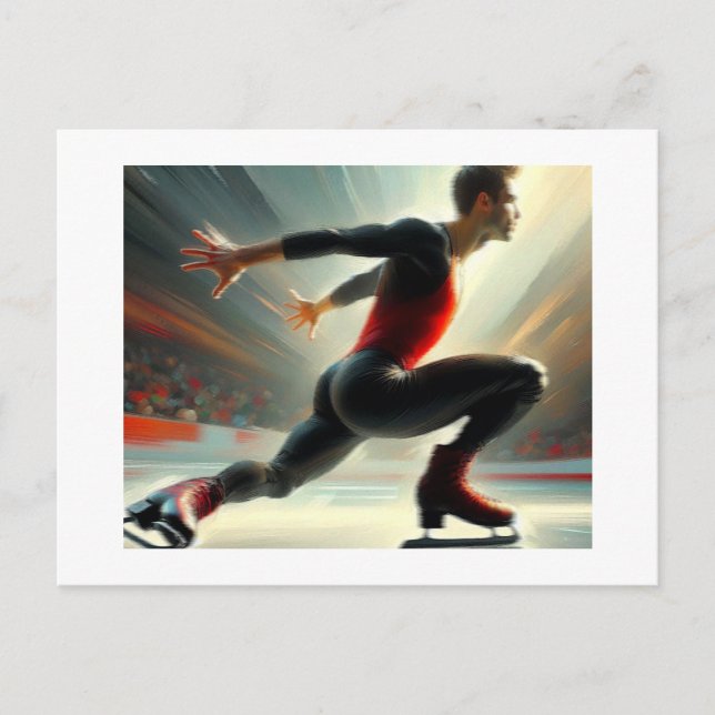 Skater Squat Spin, Arlene Babad Postkarte (Vorderseite)