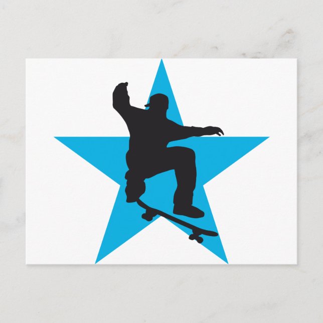 Skater Star C 2c Postkarte (Vorderseite)