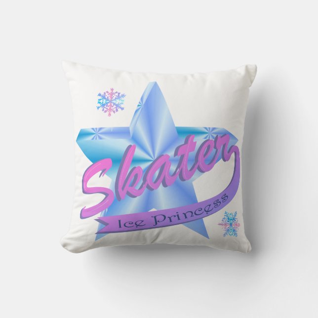 Skater-Stern-Eis-Prinzessin Kissen (Vorderseite)