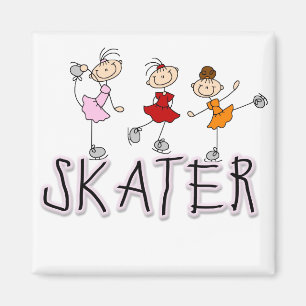 Skater T - Shirt und Geschenke für Mädchen Magnet