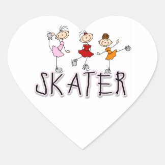 Skater T - Shirt und Geschenke Herz-Aufkleber
